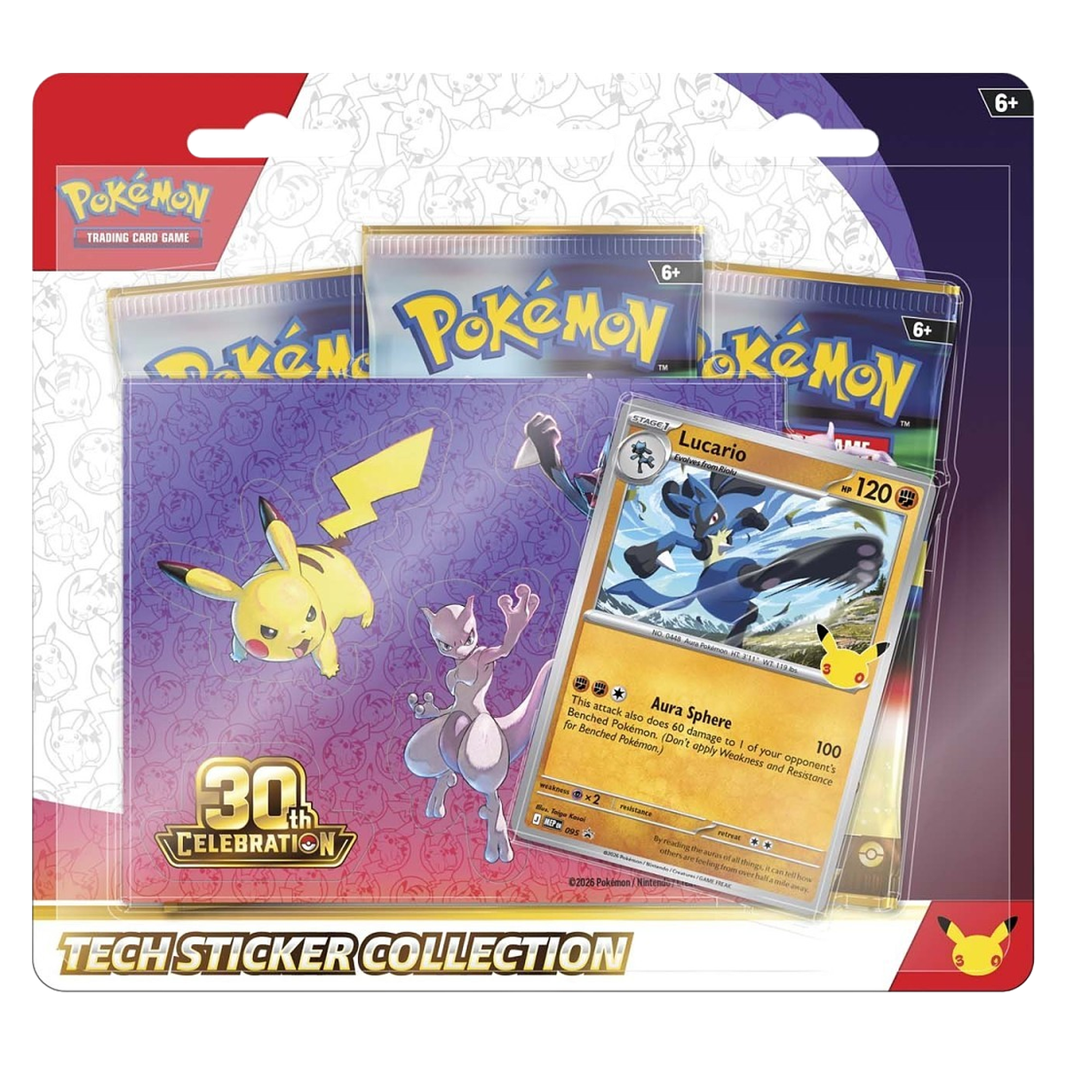 Pokémon TCG 30th Celebration Tech Sticker Collection Lucario