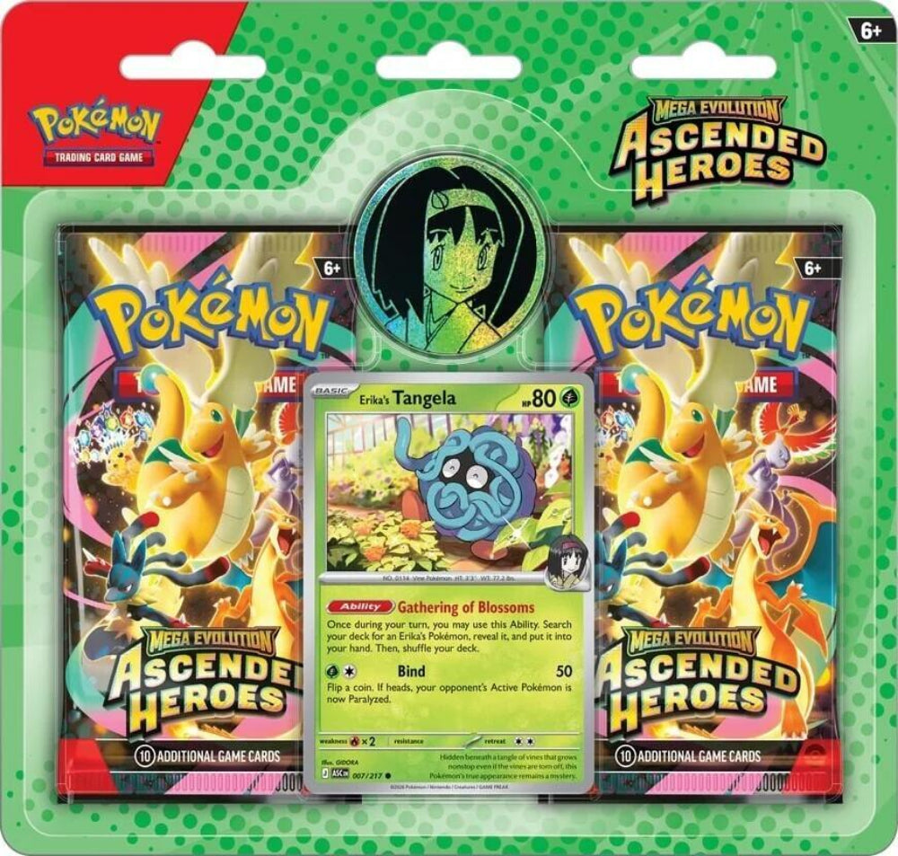 Pokémon Mega Evolution Ascended Heroes Erika's Tangela 2-Pack Blister