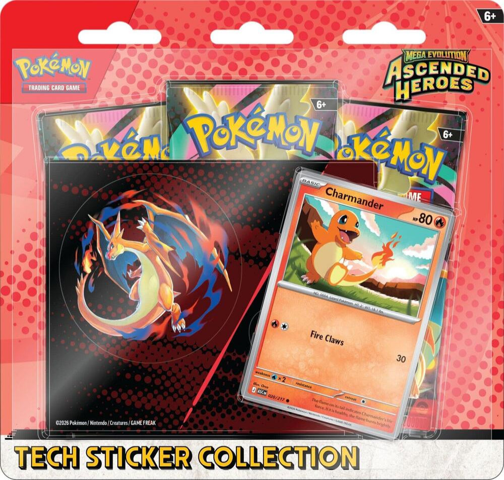 Pokémon Ascended Heroes Tech Sticker Collection Charmander