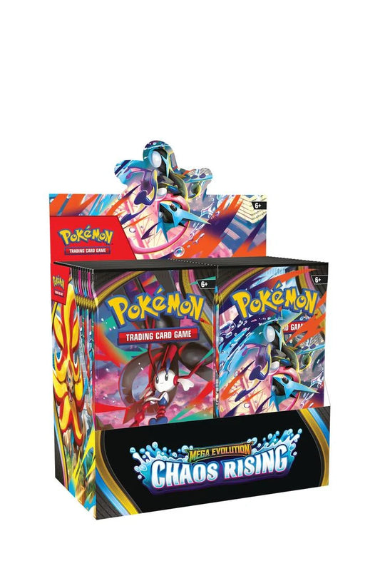 Pokémon Mega Evolution Chaos Rising Booster Display