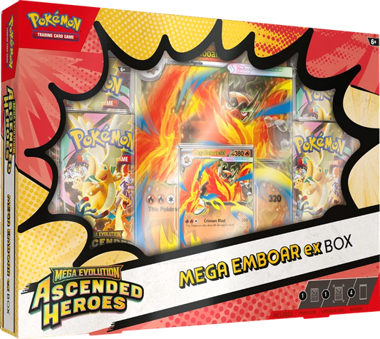 Pokémon Mega Evolution Ascended Heroes Mega Emboar ex Box