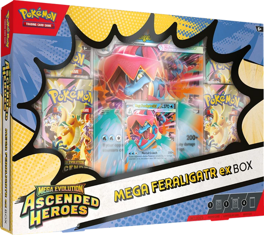 Pokémon Mega Evolution Ascended Heroes Mega Feraligatr ex Box